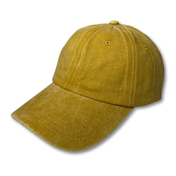 Acid-Wash Baseball Hat (YELLOW) - Picture 3 of 4